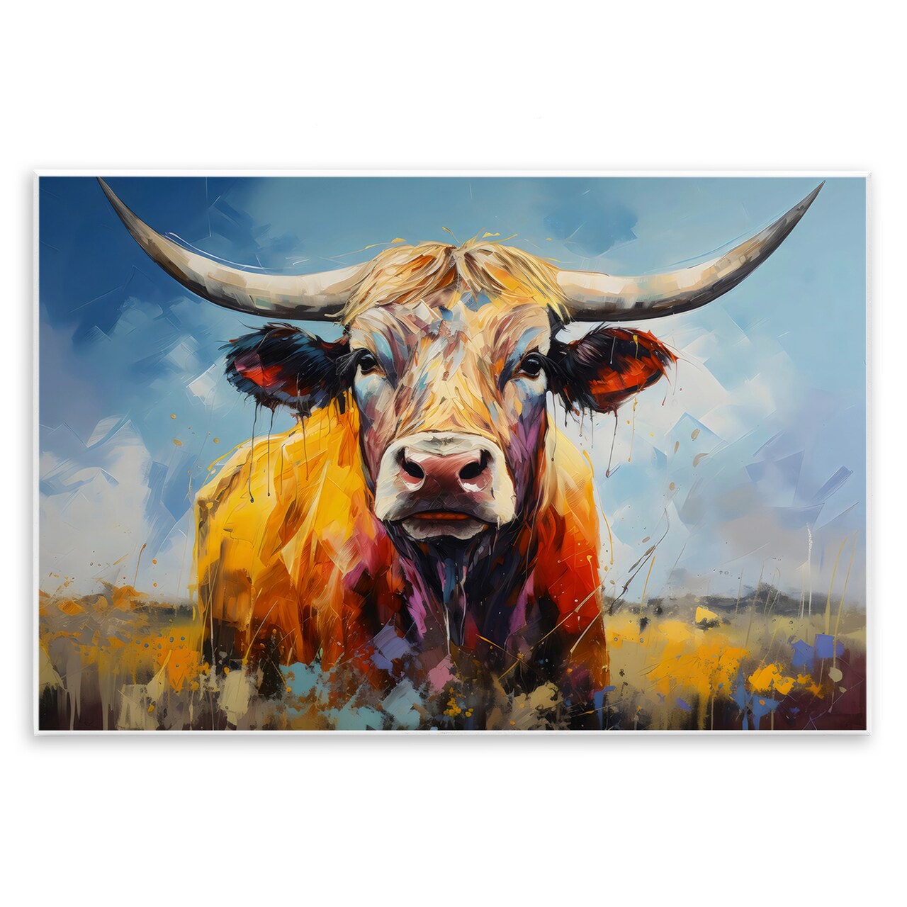 Stupell Industries Moody Longhorn Portrait Wall Plaque, design by LSR Creative Studio